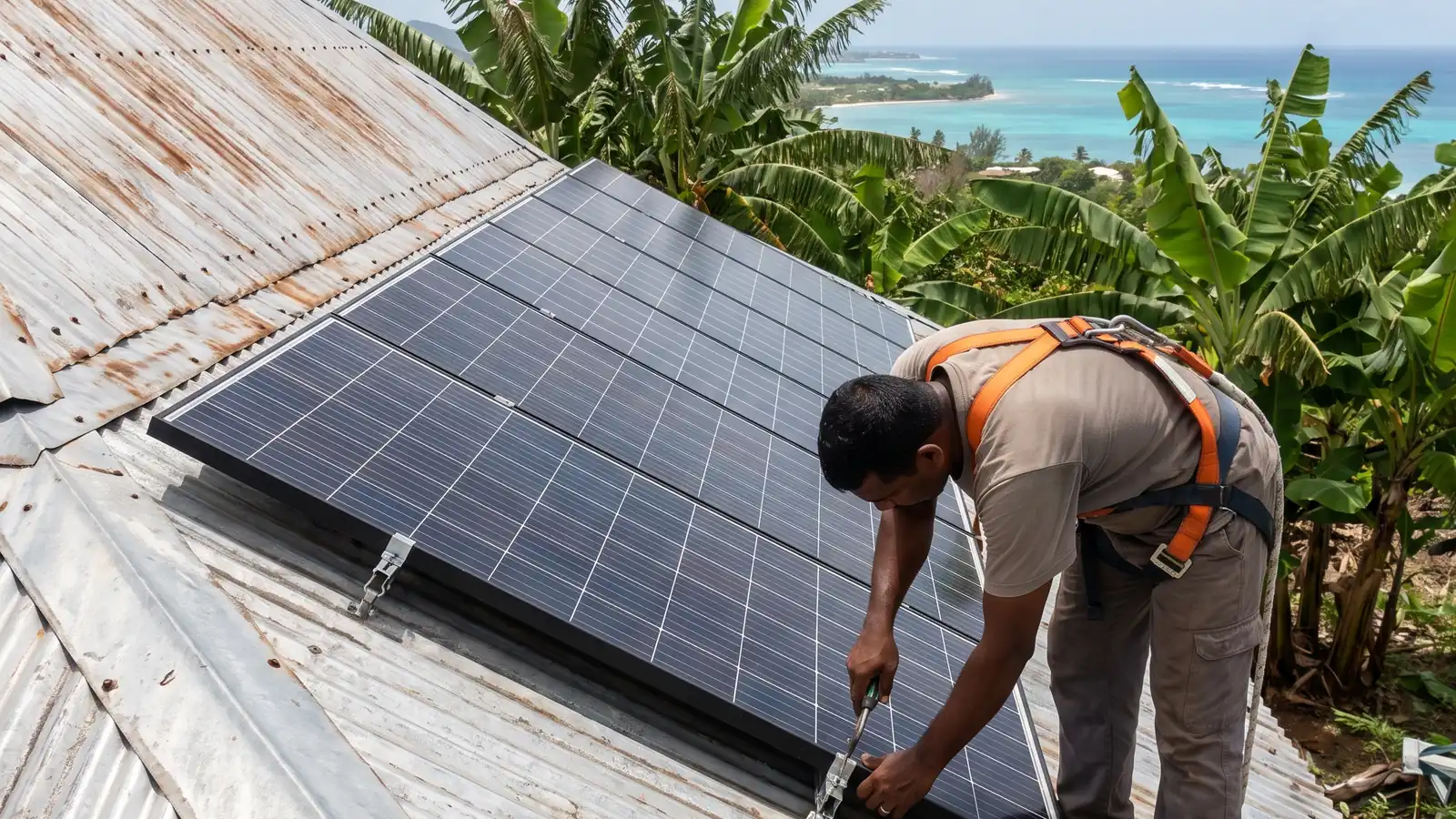 Installateur solaire à Baie-Mahault (photo d'illustration)