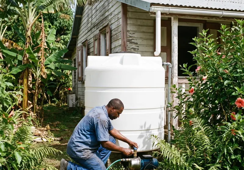 Installateurs de citernes aux Antilles (photo d'illustration)