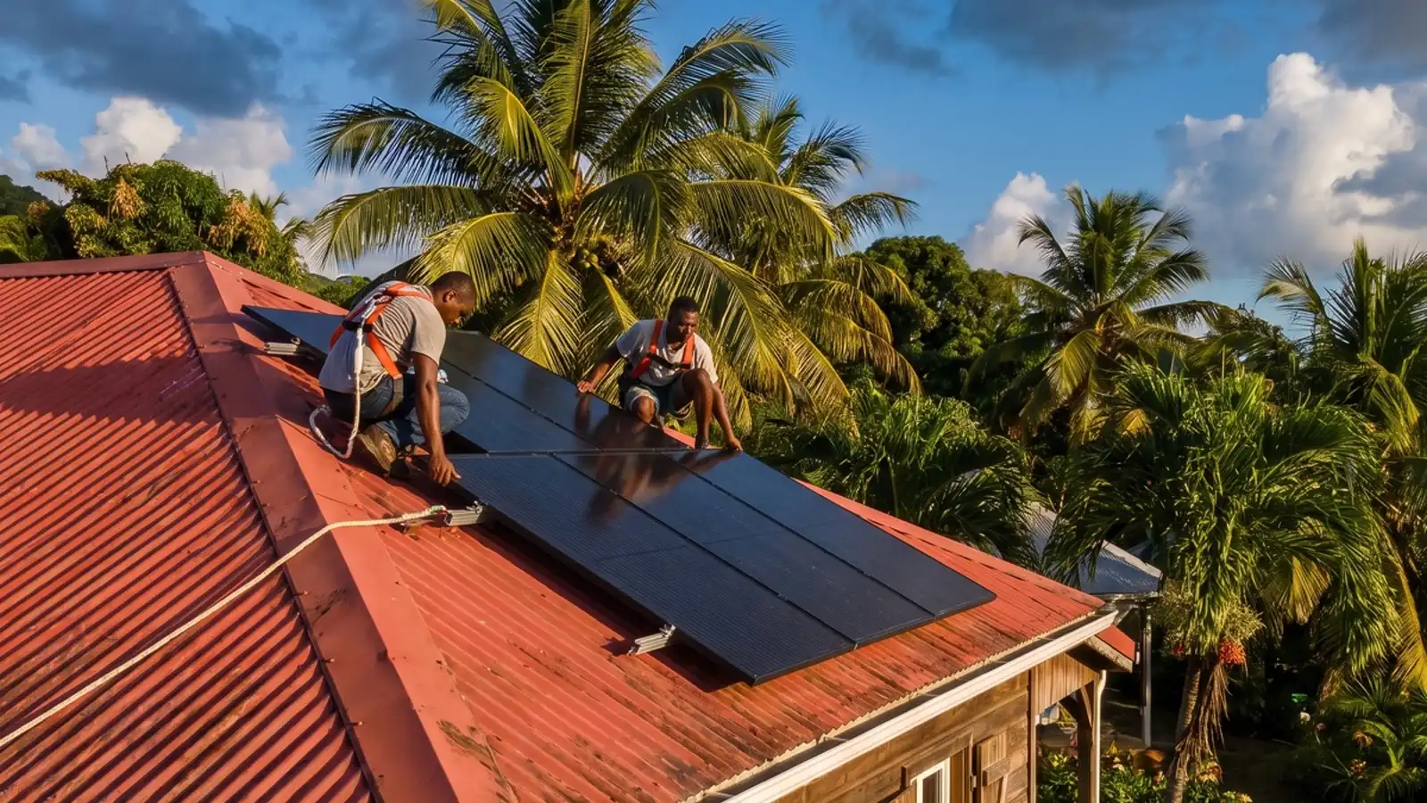 Installateur solaire au Lamentin (photo d'illustration)