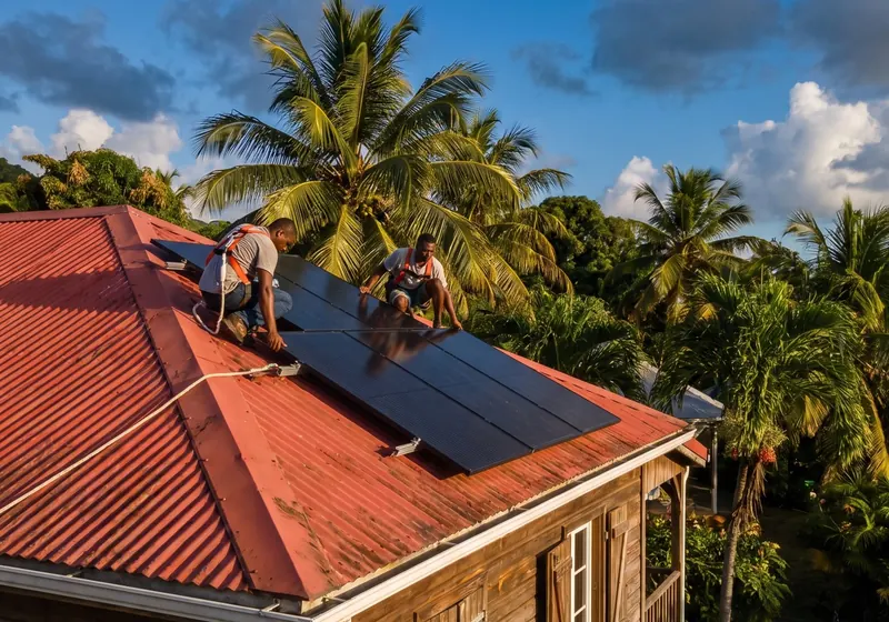 Installateurs solaires autour de Fort-de-France (photo d'illustration)