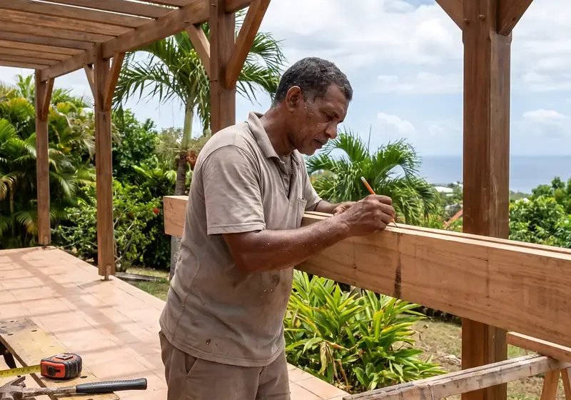 Pergola alu ou bois sous les tropiques : prix, vent, entretien