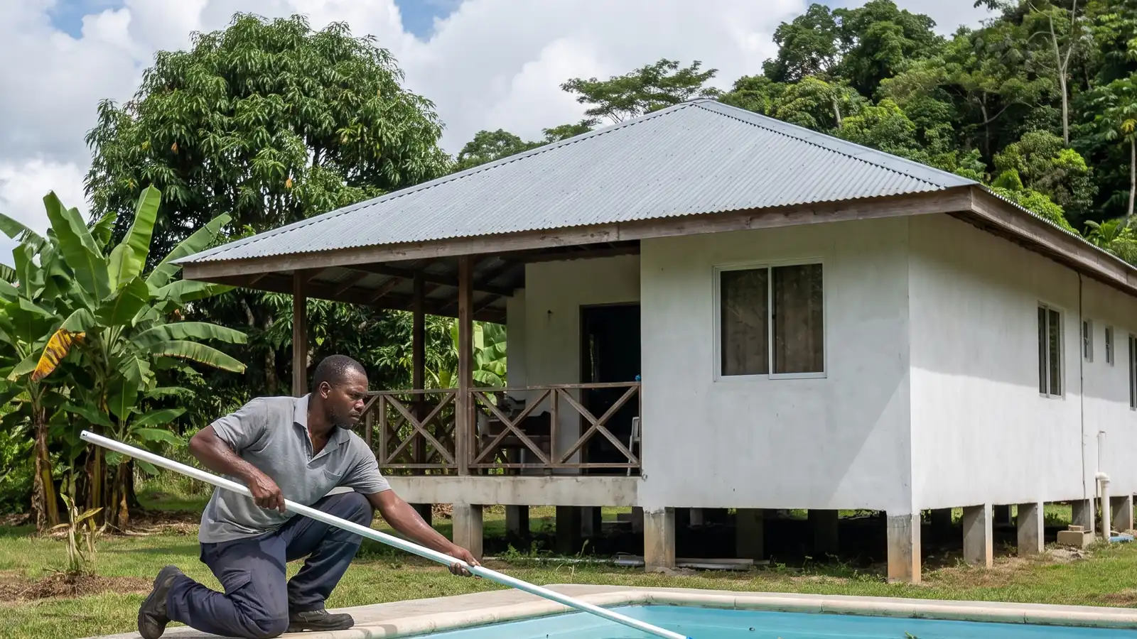 Pisciniste à Cayenne (photo d'illustration)