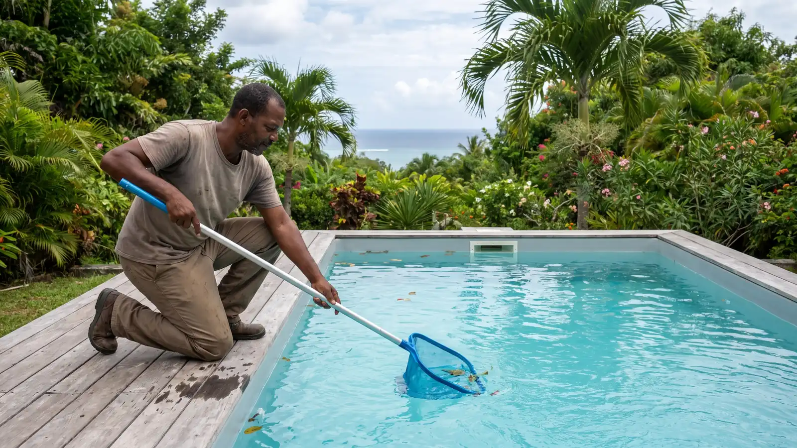Pisciniste à Baie-Mahault (photo d'illustration)